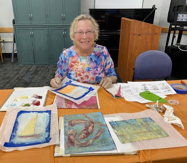 Woman painting