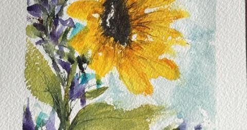 watercolor greeting card sample